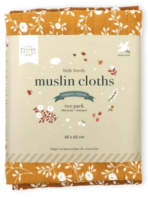 Muslin Cloths 2-pack Blossom Caramel